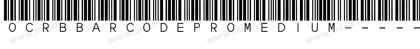 OCR BBarCodePro Medium字体转换